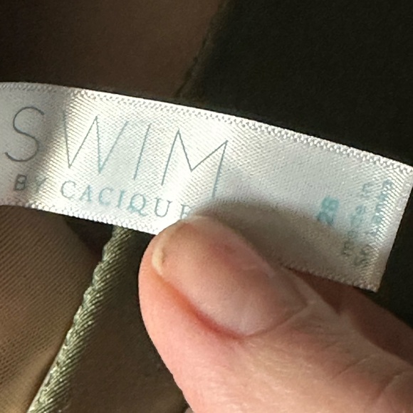 Olive Green Twist Front Swimsuit - Picture 5 of 5